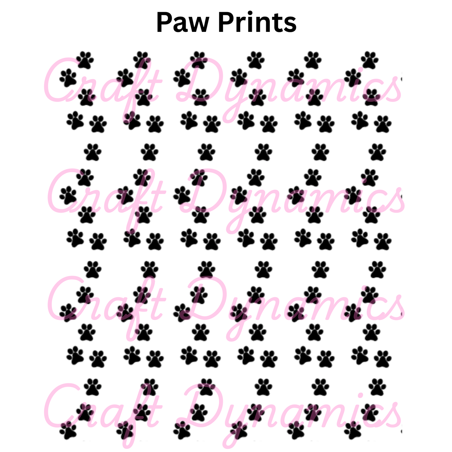 Paw Prints - A4 Sheet