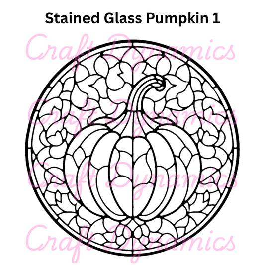 Stained Glass Pumpkin 1